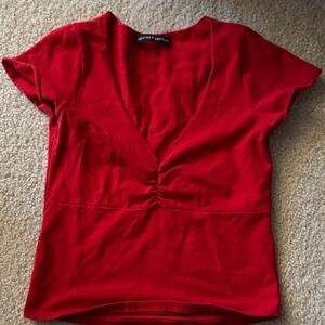 Max Studio Scarlet Short Sleeve Top